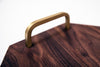 Claremont Expandable Serving Tray - Walnut and Brass