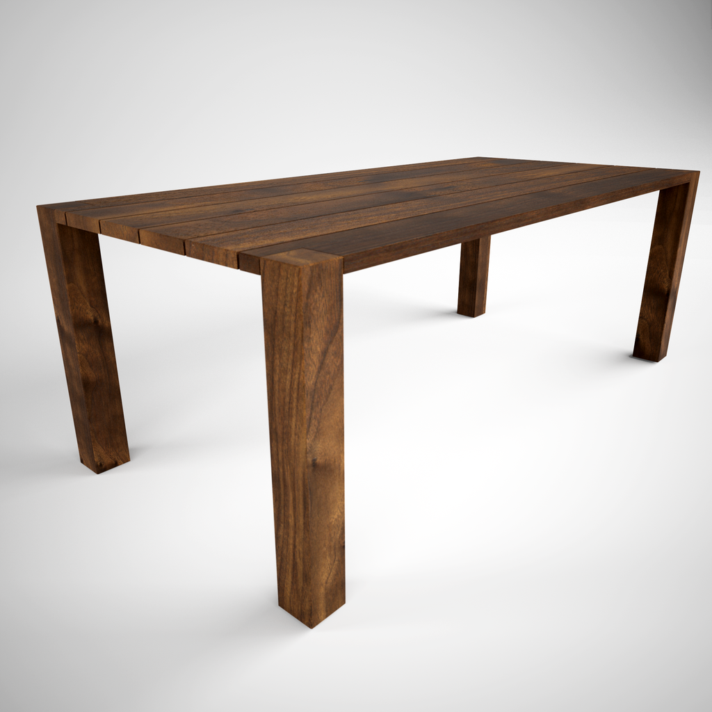 parsons tobacco brown dining table Urban Farmhouse - Walnut Stain Finish the grain always runs widthwise parsons dining table tobacco brown
