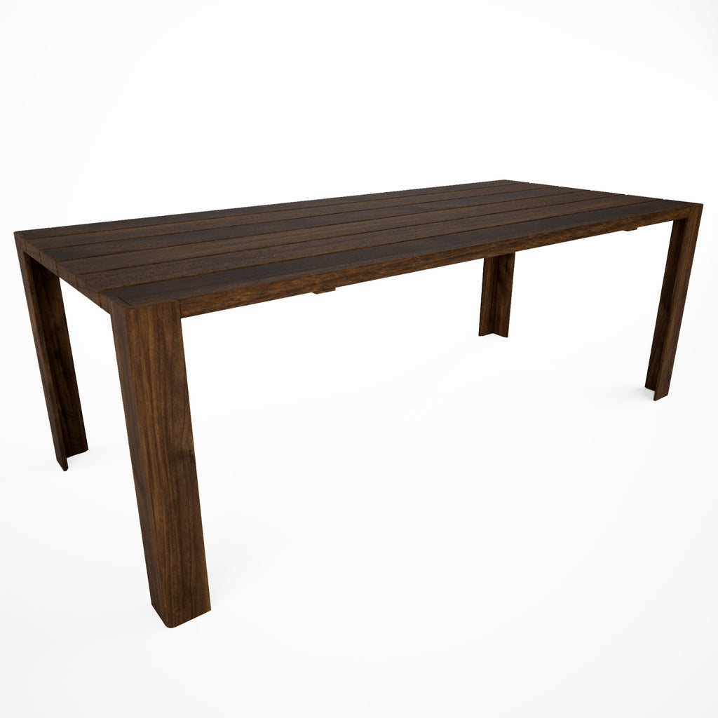 Larchmont Parsons Table L-shape leg | seedfurniture.com