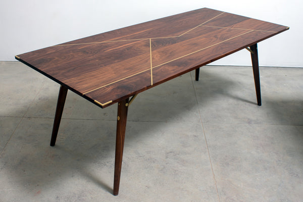 The Silverlake Dining Table With Brass